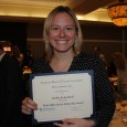 PTA student Kaitlin Kolesnikoff accepts the Ruth P. Hall Award